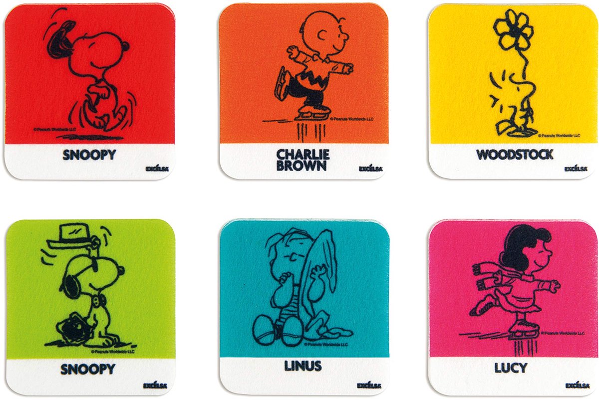 Set 6 Untersetzer Peanuts 9 x 9 Ass
