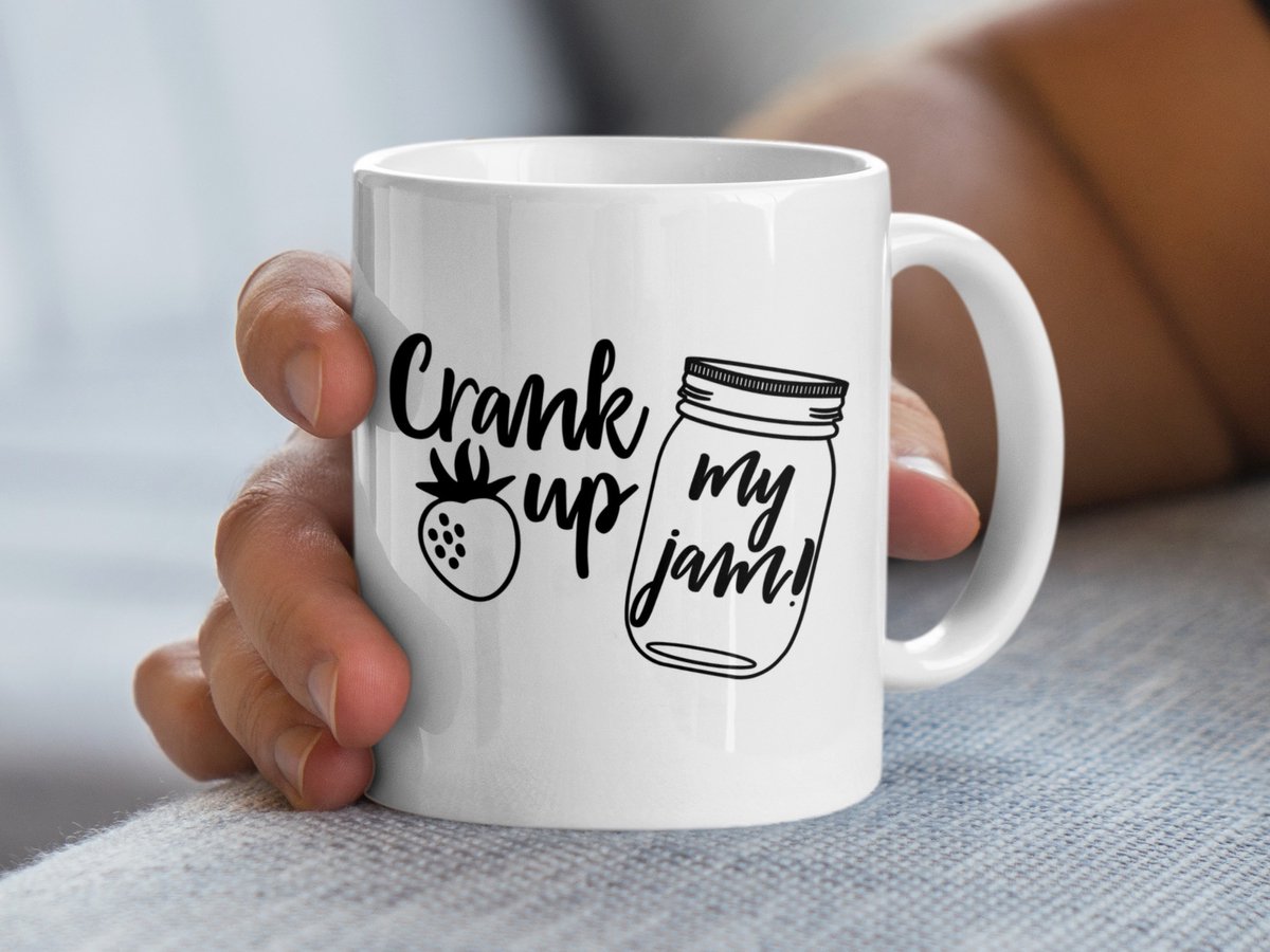 Crank Up My Jam Mok, Fruit Mok, Jam Pot Mok, Cadeau Idee, Unieke Mok, Koffie Mok, Thee Mok