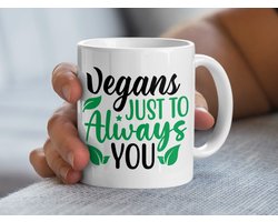 Vegans Just to Always You Mug, Grappig Vegan Cadeau, Plant Based Kopje, Veganistische Koffiemok, Veganisme Gift Idee