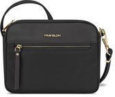 Travelon Metro Stadium Mini Uniseks schoudertas met diefstalbeveiliging, één maat, Navy Heather, één maat