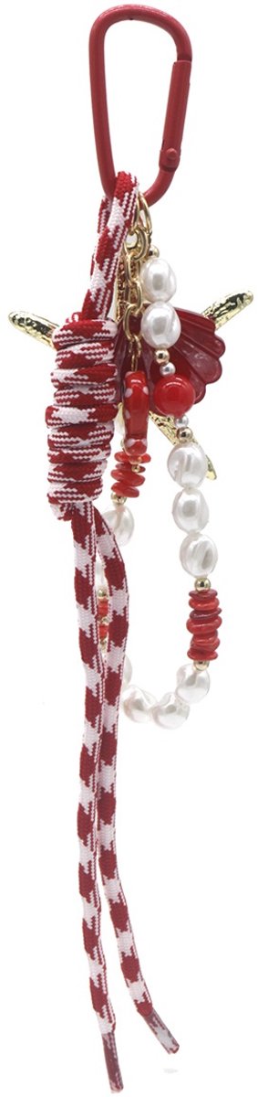 Sleutelhanger - Tashanger - Zeester - Rood - Metaal