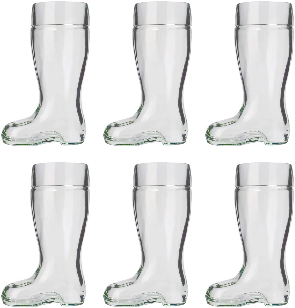 Bierglazen, Beer glasses, Bierlaars set van 6 - 1 liter