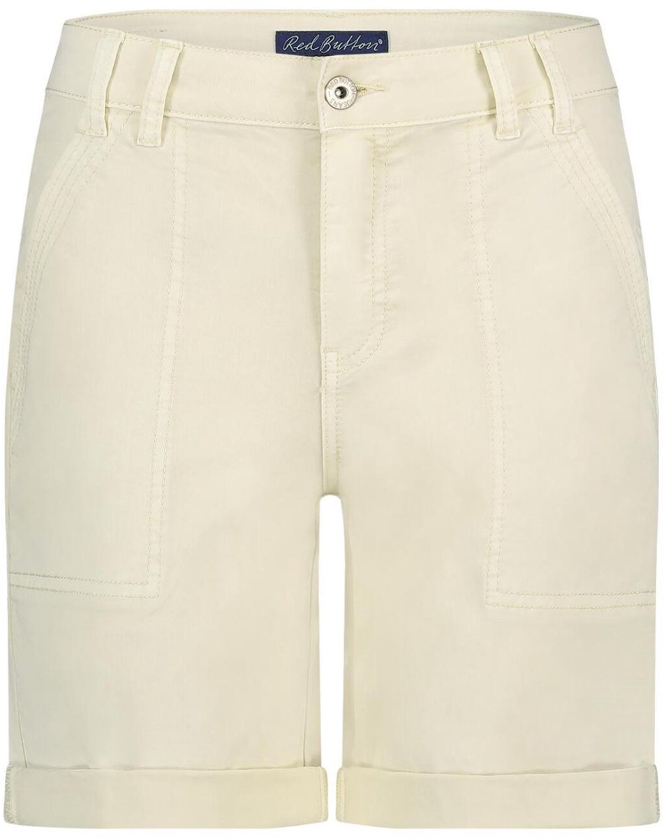 Red Button Broek Joy Bermuda Utility Srb4544 Light Butter Dames Maat - W34