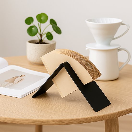 Koffiefilterhouder, zwarte filterzakhouder, houder voor koffiefilter voor het opbergen, houder voor koffiefilter, tot 120 filters, voor café, hotel
