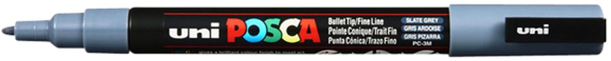 Paintmarker uni posca pc3m f leisteengrijs | 6 stuks