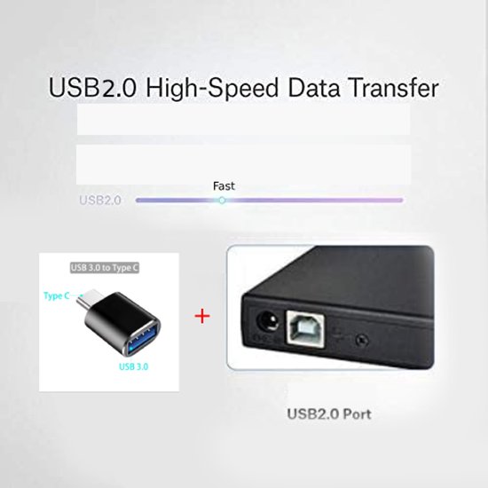 Externe CD/DVD Speler USB 2.0 - Compatibel met MacBook, Laptop en Windows 7/8 PC Zwart van Toosterk — afbeelding 5