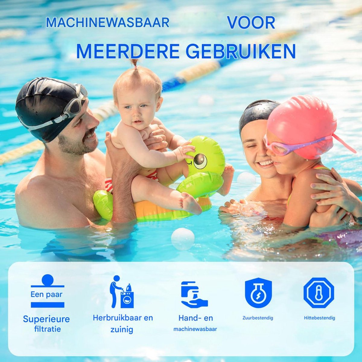 1,1 lb zandfilterpomp - Filterballen voor zwembaden - Herbruikbare zwembadballen - Vervangend filterzand voor zwembaden - Zandfilterballen voor zwembaden - Filter voor badballen - Aquariummedia - Wit – foto 6