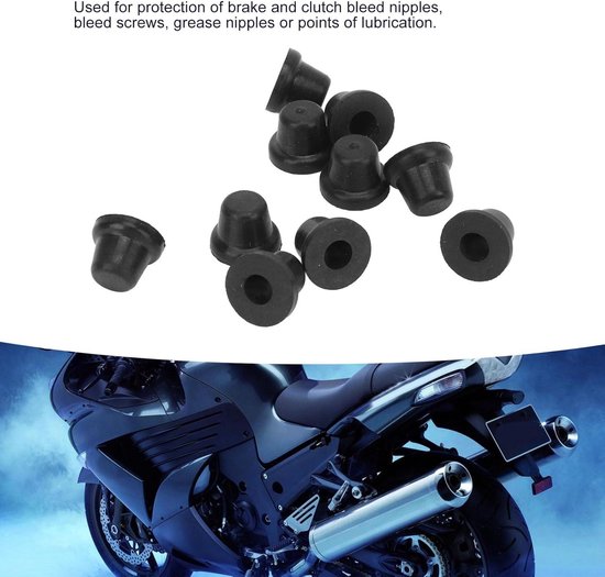 Rem Ontluchtingsnippel Dop 10 Stuks Rubber Slijtvast Durable rem-ontluchtingsnippel-dop-10-stuks-rubber-slijtvast-durable