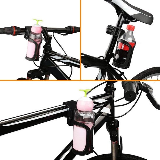 Bidonhouder voor fietsen - Zwarte bidonhouder voor fietsen - 360 graden draaibare bidonhouder voor fietsen, mountainbikes, kinderwagens en rolstoelen - 7x14cm van Merkloos — afbeelding 2