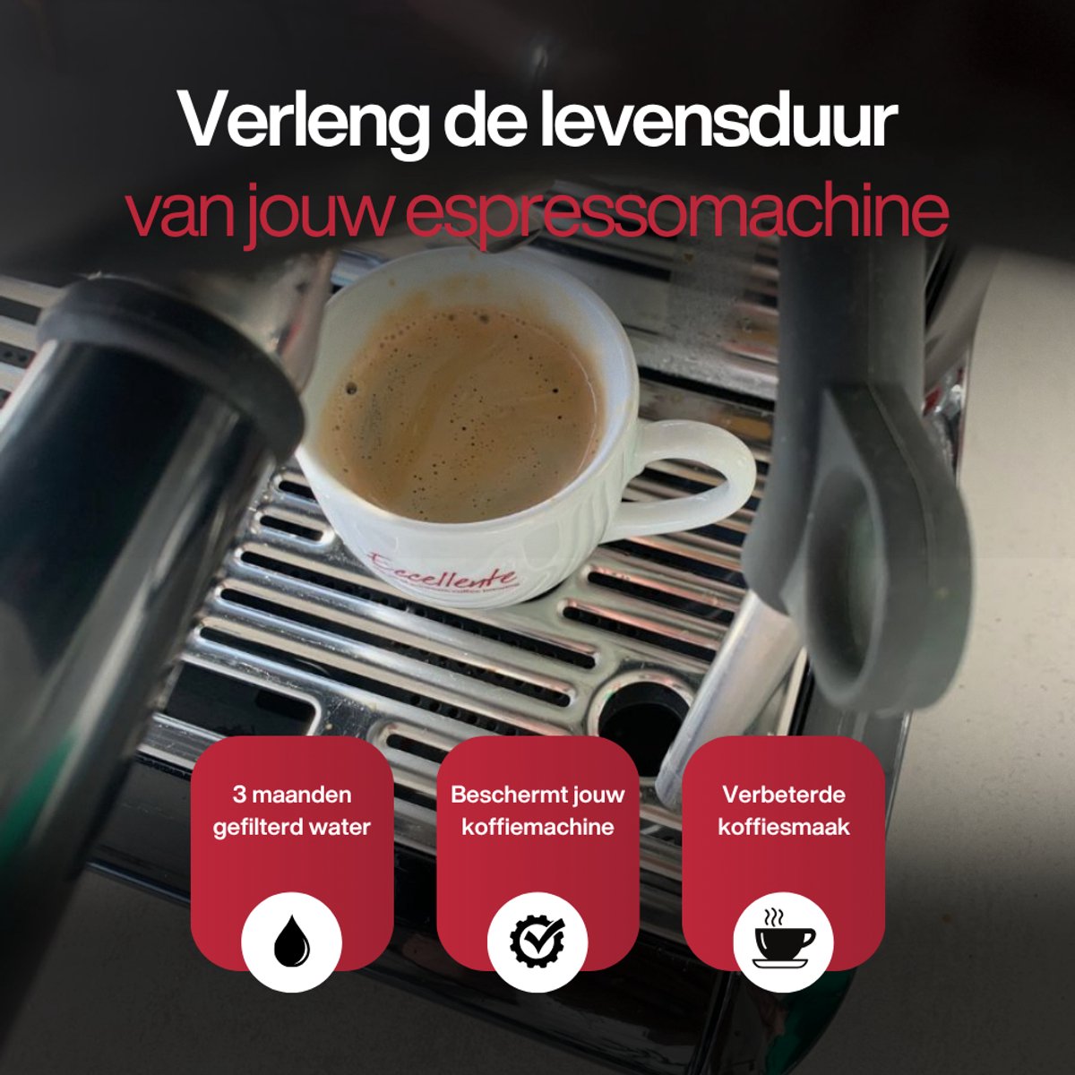 2x Eccellente Waterfilters voor Sage Barista Express - SES008 & BES008 Espressomachine - 2 stuks - voor Koffiemachines - Oracle - Dual Boiler - Solis - Duo Temp - Bambino Plus - 6 maanden gefilterd water - — afbeelding 3