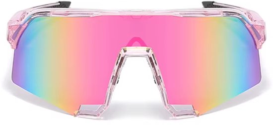 Sport Zonnebril 2025 - Roze Transparant Frame - Roze Lens — afbeelding 2