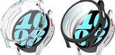 Strap-it bundel van 2 TPU case - Geschikt voor Samsung Galaxy Watch 6 40mm - Beschermende hoesjes - Schokbestendig & krasbestendig - Flexibel en dun ontwerp - Transparant en Zwart