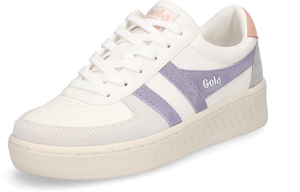 Gola damessneaker Grandslam Trident wit lavendel