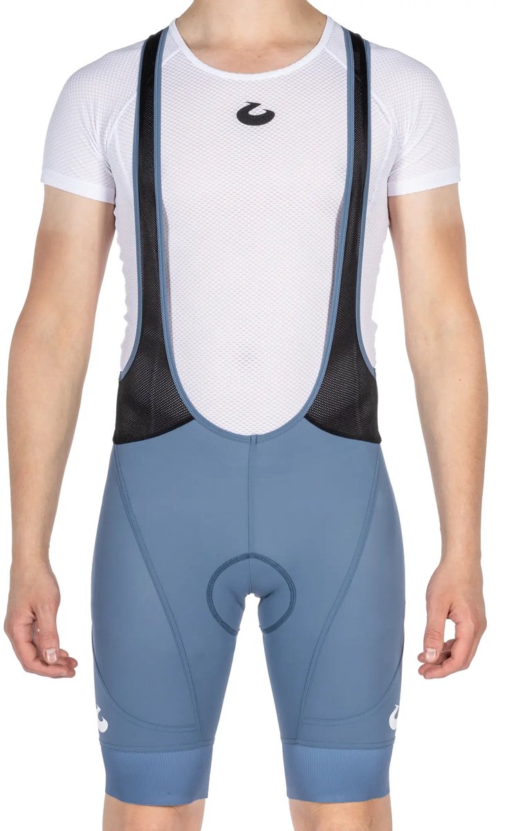 21Virages - Ventoux Korte Broek met Bretellen Tech - Heren - Slate - Maat XL
