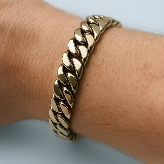 Bracelet à maillons en acier inoxydable argenté