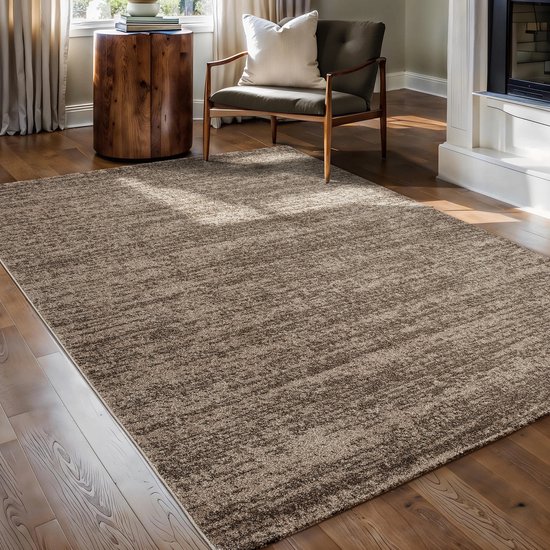 Relax Oslo - Tapis uni à poils ras - Tapis moderne - Marron - 160x230 CM