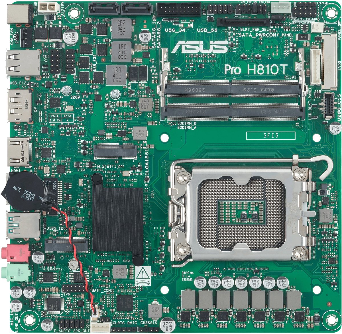 ASUS Pro H810T-CSM Intel H810 LGA 1851 (Socket V1) Thin Mini ITX
