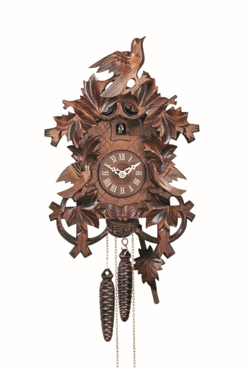 Engstler 635 - Koekoeksklok - 1-daags kettinguurwerk - Notenhout - 34,5 cm