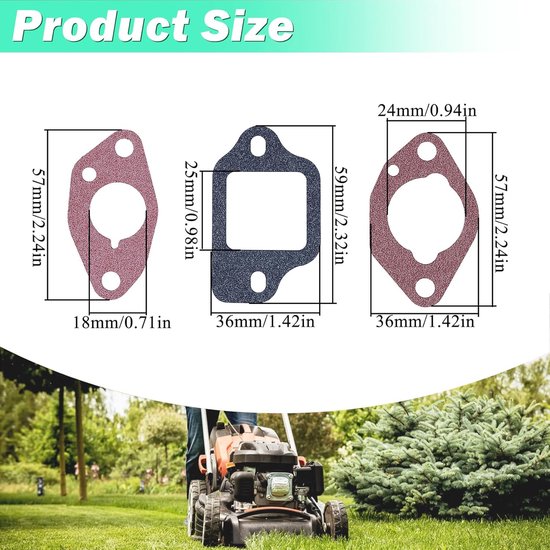 Geschikt voor Carburateurpakkingset voor Honda GCV160 GCV135 GCV190 GSV190-motor en HRS216 HRT216 HRB216 HRR216 HRZ216-grasmaaier # 16212-Zl8-000 Professionele waterdichte pakking van Merkloos	 — afbeelding 4
