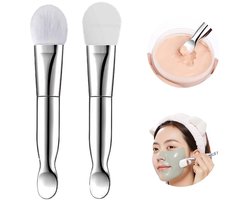 Gezichtsmaskerborstel 2 stuks - gezichtsmasker applicator - zachte make-upborstel - voor het…