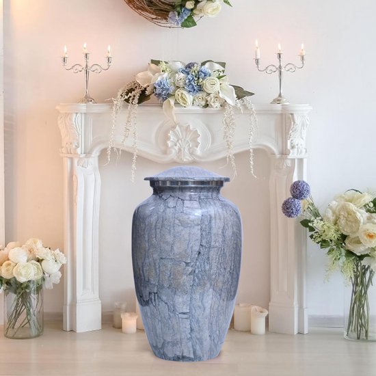 XXL As Urn - 3.5 Liter - Crematie Urn - Uniek - Voor Huisdieren of Menselijk As - Crematie As - Mini Urn - Decoratie Urn - Modern Stone