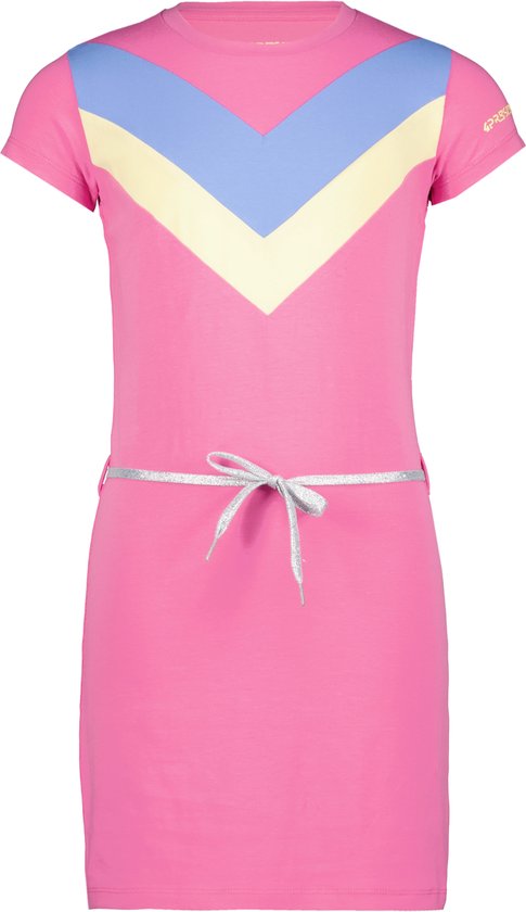 4PRESIDENT Meisjes jurk - Mid Pink - Maat 110 - Meisjes jurken