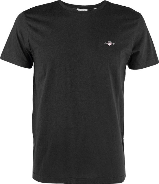 GANT O-hals shirt shield logo zwart - 4XL