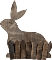 Set van 2 x Bloempot (binnen) 31*12*36 cm Bruin Hout Rechthoek konijn Plantenpot