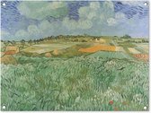 Tuinschilderij Vlakbij Auvers - Vincent van Gogh - 80x60 cm - Tuinposter - Tuindoek - Buitenposter
