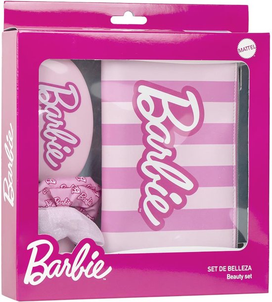 Barbie Beauty Set Toilettas Haarborstel Haar scrunchies - Cadeauverpakking