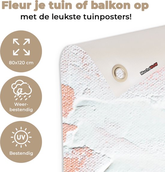 Affiche jardin - Toile Posters de jardin extérieur - Peinture - Abstrait - Design - 80x120 cm - Jardin