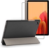 ebestStar - Hoes voor Samsung Galaxy Tab A7 10.4 T505 (2022, 2020), Slanke Design PU Lederen Etui, Automatische Slaap/Wake, SmartCase hoesje, Grijs + Gehard Glas