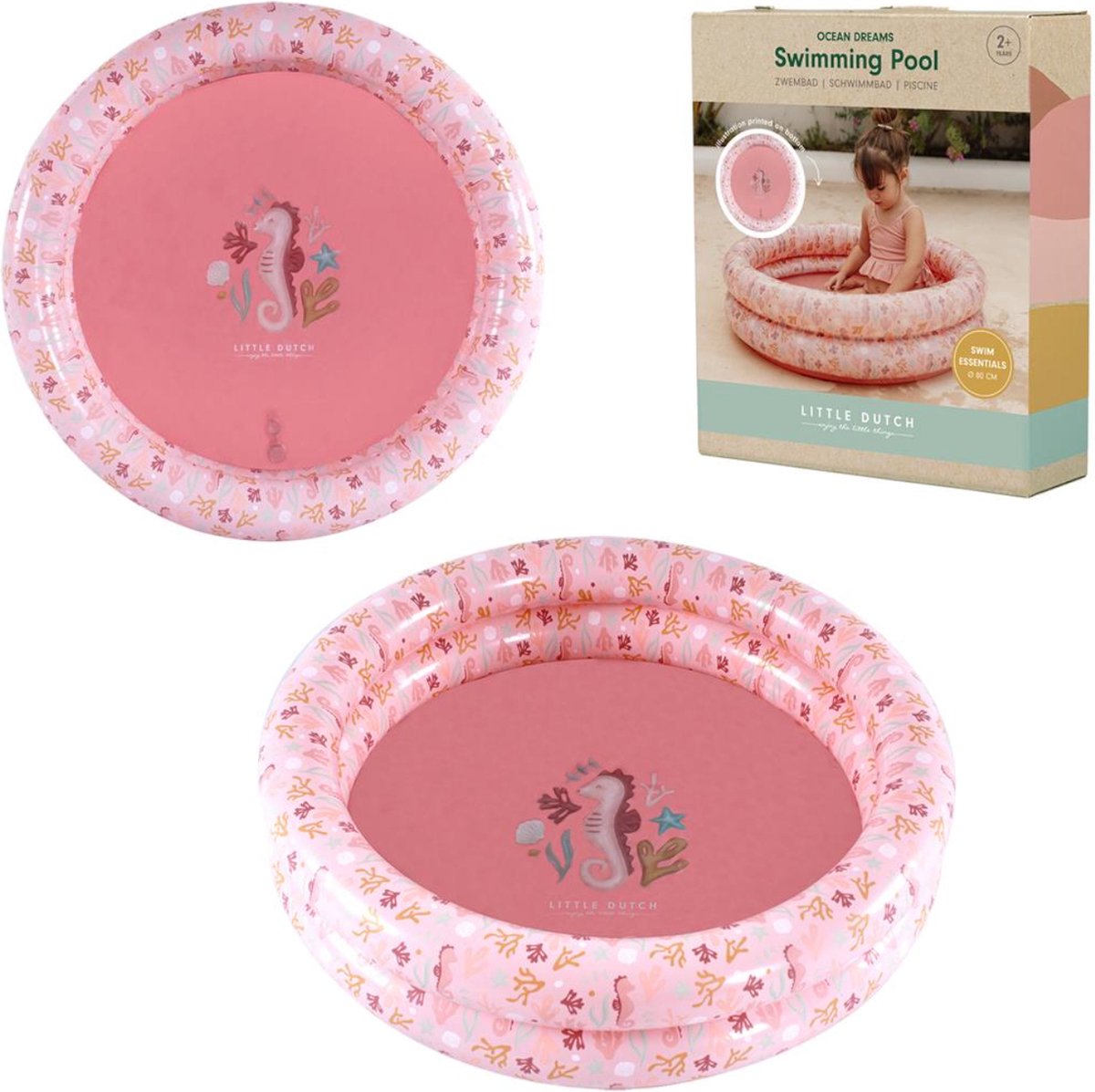 Little Dutch Zwembad 80 cm Ocean Dreams Roze