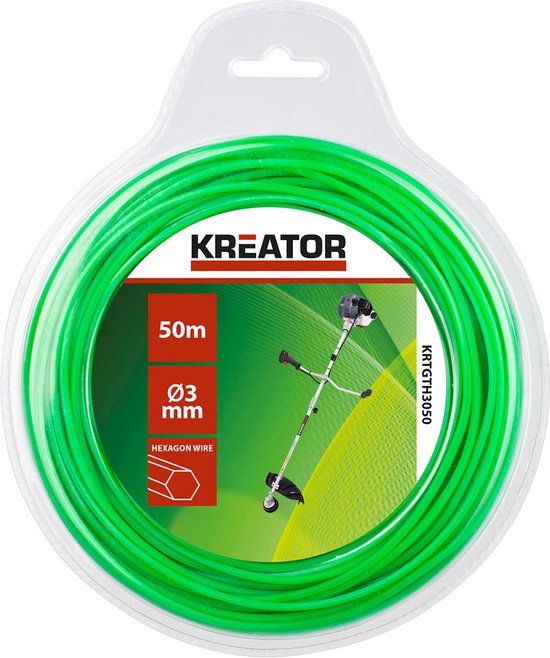Kreator KRTGTH3050 trimmerdraad - zeshoekig - 50 m lengte - 3mm diameter van Kreator — afbeelding 2