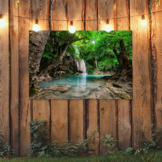Tuinposter Jungle waterval - op maat