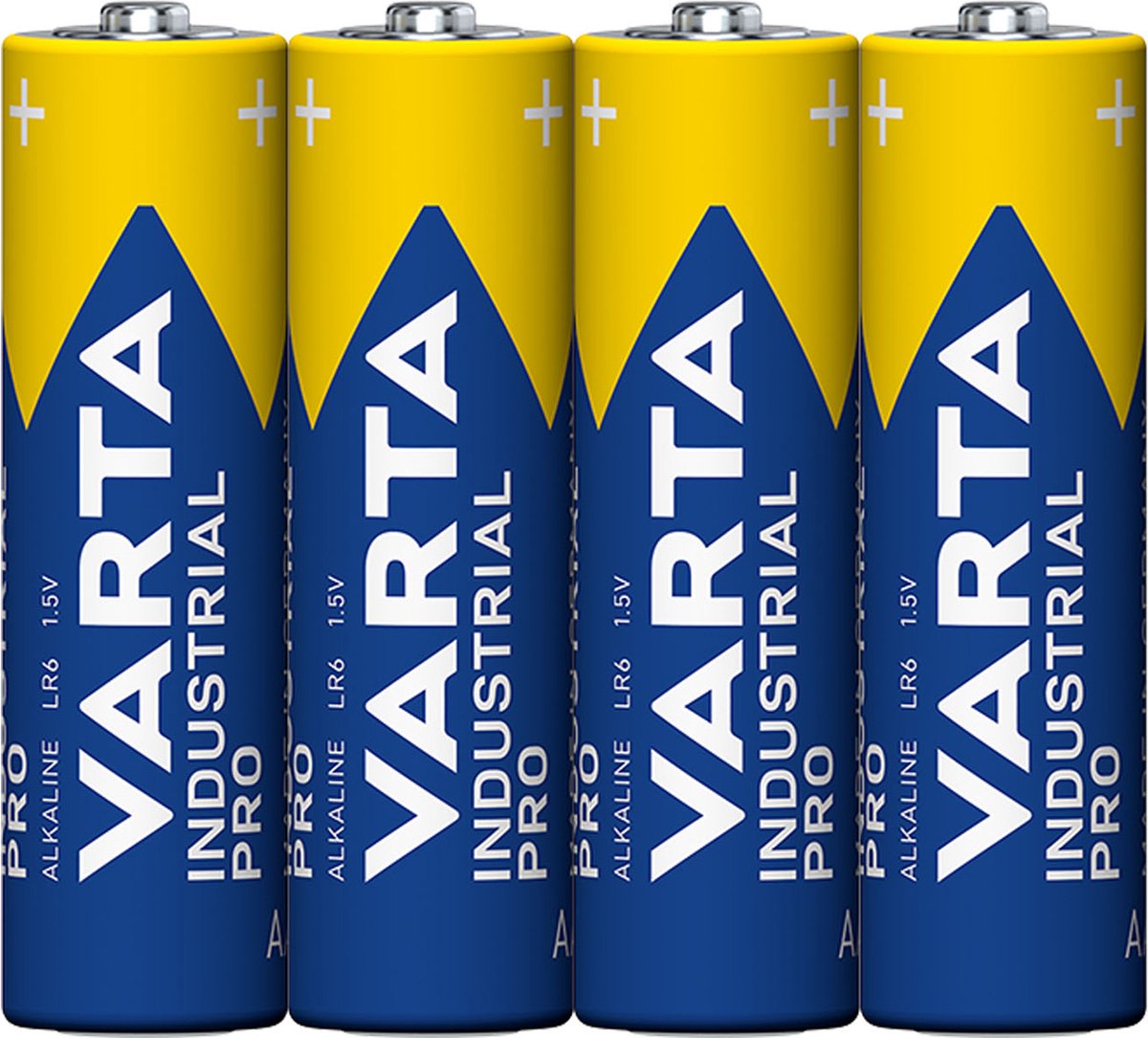 Varta Industrial AA Alkaline Batterijen 4 Stuks - 30 Dagen