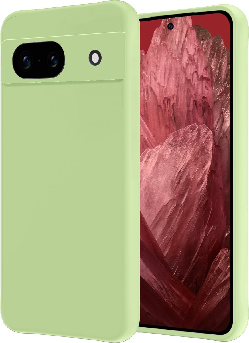 Hoesje - Geschikt voor Google Pixel 8a - Sterk & Shockproof - Hoes Cover - Siliconen Case - Groen
