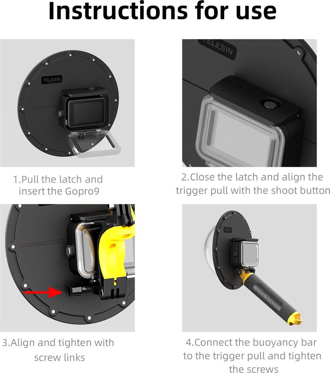 Telesin Waterdichte GoPro Dome thumbnail 6