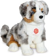 Hermann Teddy Knuffeldier hond Australische herder - zachte pluche stof - premium kwaliteit knuffels - 30 cm