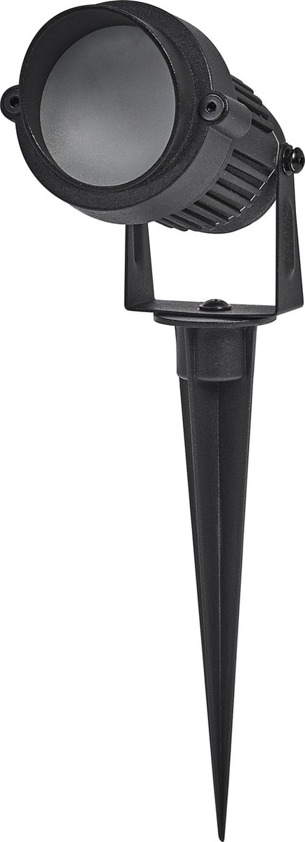 LEDVANCE ENDURA HYBRID SPOT SPIKE buitenlant., hybrideverl., 1W, 60lm, warm witte lichtkleur, 3.000K kleurtemperatuur, zwart, aluminium, beschermingsklasse IP44 en IP67, zonne-energie en netvoeding