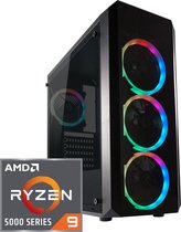 PC de Gaming RVB circulaire | AMD Ryzen 9-5900X | GeForce RTX 4060 - 8 GDDR6 | 32 Go de mémoire DDR4 | SSD 1 To - NVMe | Windows 11 Pro