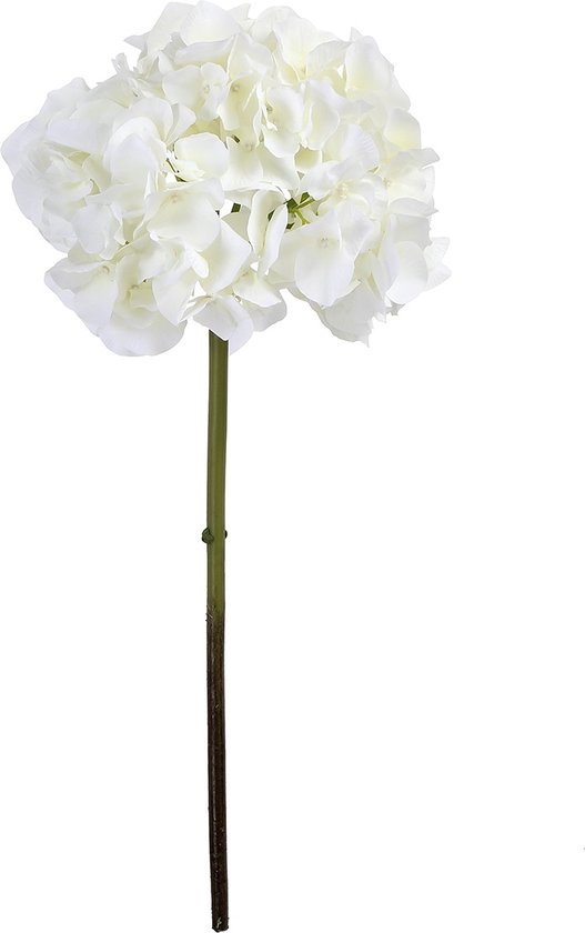 Witte kunst hortensia stengel H50