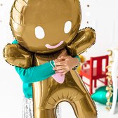 Partydeco - Folieballon Gingerbread Poppetje 58 x 86 cm