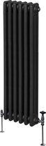 Monster Shop Radiateurs verticaux à 3 colonnes de style traditionnel - 1500 x 292 mm - Acier au carbone de haute qualité - Puissance calorifique élevée en BTU - Comprend un kit de fixation et une brosse - Garantie 15 ans - Zwart