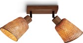 GOOD&MOJO Plafonniere Java - Bambou Naturel - 28x15x24cm