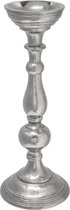 Decoratieve zilveren aluminium kaarsenhouder H45
