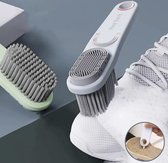 Sneaker Cleaner 3 in 1 - Zwart - Schoenen schoonmaak borstel - Sneakers schoonmaken - Borstel Siliconen en pulker - Schone schoenen - Schone schoenen na festival - Schoonmaakset schoenen -