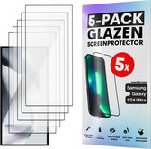 Screenprotector - Geschikt voor Samsung Galaxy S24 Ultra - Gehard Glas - Full Cover Tempered Glass - Case Friendly - 5 Pack