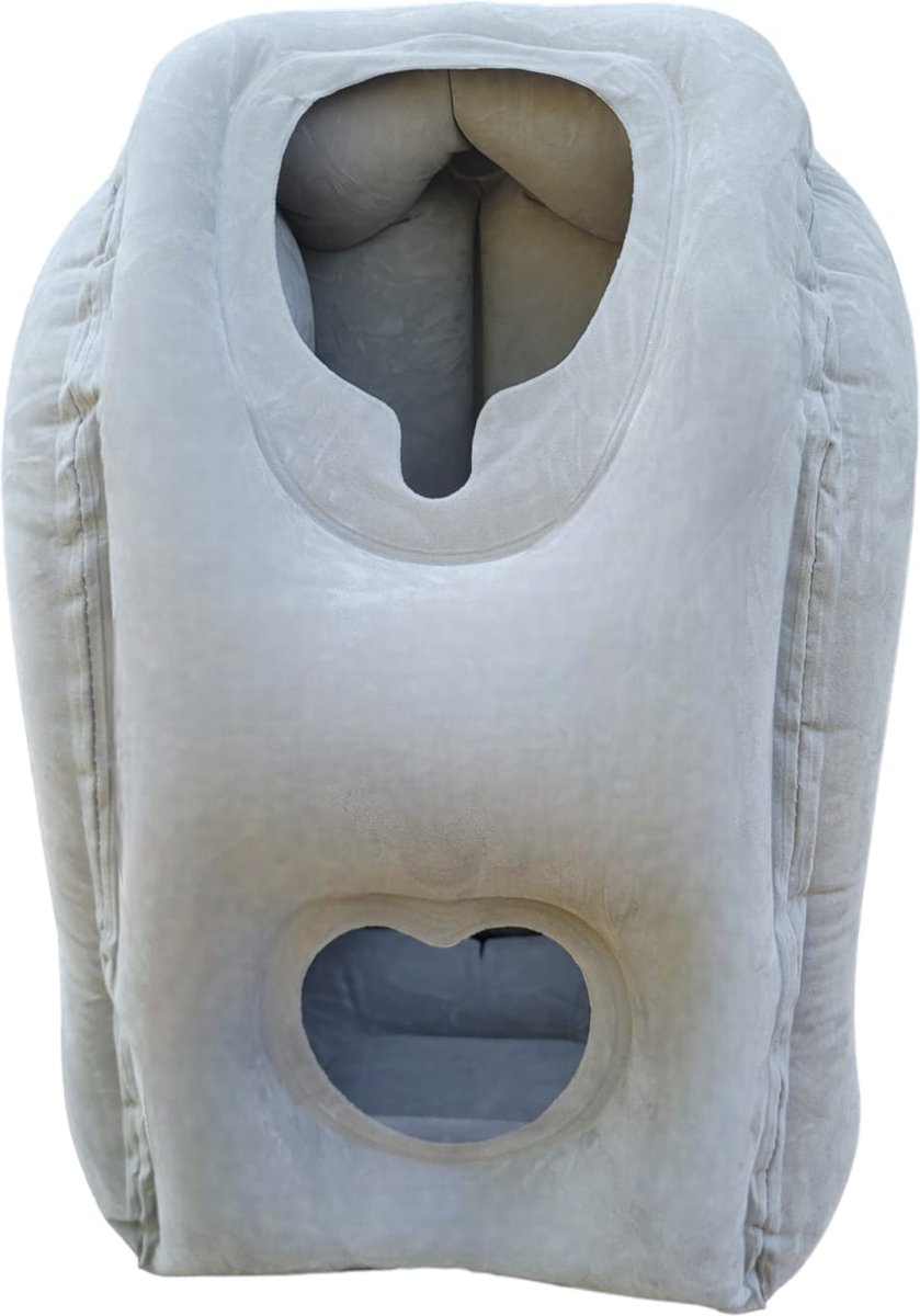 Bol.com reiskussen vliegtuig - reiskussen opblaasbaar - Travel Pillow - voor hoofd en nek - comfortabel slapen op reis - met han... aanbieding