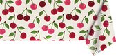 Nappe Raved Cerises 140 cm x 250 cm - Rouge - PVC - Lavable